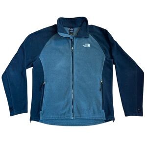 The North Face fleece full zip jacket black gray L